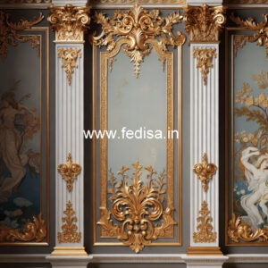 Neoclassical Wall Decor Ceiling Design Hall Living Room No-6057