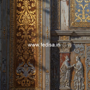 Timeless Wall Design Golden Color Pop Design No-6088
