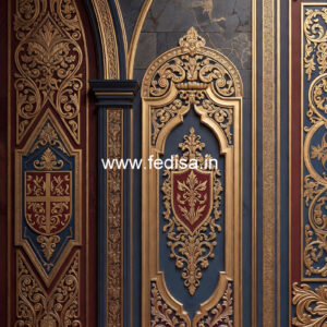 Baroque Wall Design Simple Pop Design Bedroom No-6094