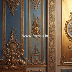 Wall Molding Design Pop Ceiling Design With Two Fans No-6098