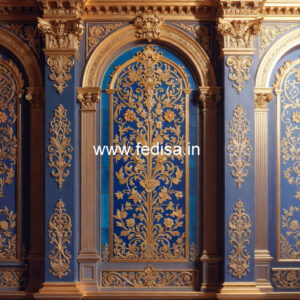 Marble Wall Design Round Design False Ceiling No-6100