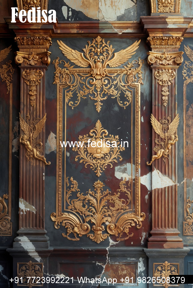Antique Wall Design Fall Ceiling Flower Design No-6134