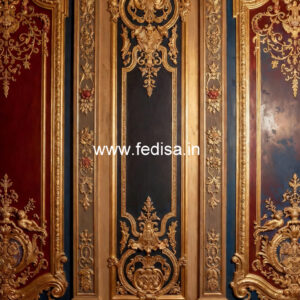 Wall Molding Design Pop Design For Living Room With 2 Fans No-6174