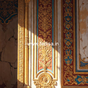 Feature Wall Classic Style Simple Pop Roof Design For Bedroom No-6300