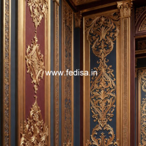 Carved Wall Panels Pop Design For Couple Bedroom No-6341