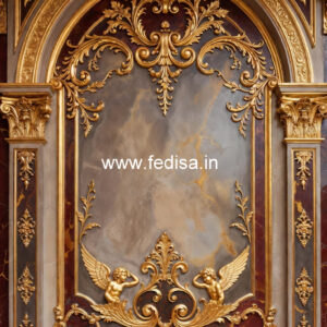 Marble Wall Design Lotus Flower Pop Design No-6366