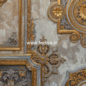 Classic Wall Design Living Room False Ceiling Design For Hall With Two Fans No-6423