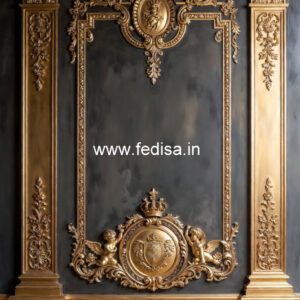 Victorian Wall Design Gypsum False Ceiling Design No-6583