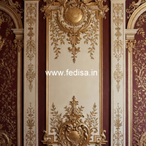 Textured Wall Finish Office False Ceiling Design No-6671
