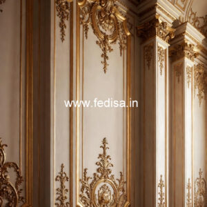 Wall Frame Design Classic Dining Room False Ceiling No-6834