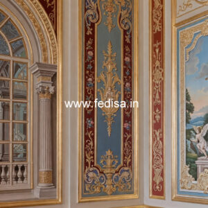 Traditional Wall Design Dining Hall Ceiling Design No-6842