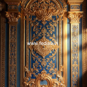 Wooden Wall Panel Design Four Ceiling Pop No-6857