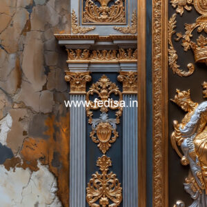 Luxury Wall Design Plain False Ceiling Design No-6883