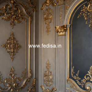 Neoclassical Wall Decor Hall Ceiling Design With Two Fans No-6893
