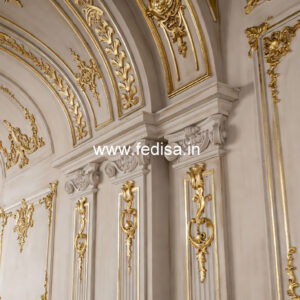 Classic Wall Design High Ceiling Living Room Ideas No-6917