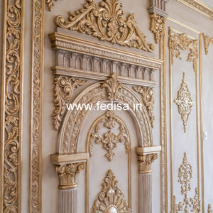 Dining Room Wall Design Classic Gypsum Board False Ceiling Design No-6943