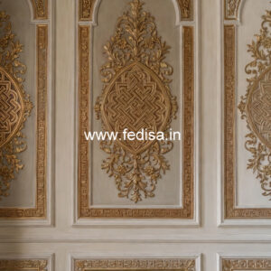 Baroque Wall Design 3 Fan False Ceiling Design No-7006