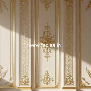 European Classic Wall False Ceiling With Fan No-7079