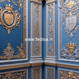 Carved Wall Panels Drawing Room Ceiling Design 2026 No-7177