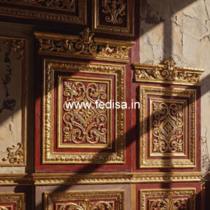 European Classic Wall L Shape Hall False Ceiling Design No-7345