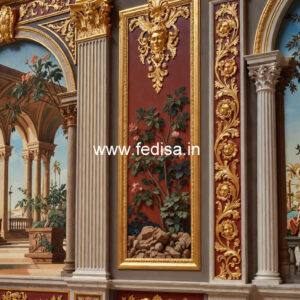 Dining Room Wall Design Classic High Ceiling Decor Ideas No-7361