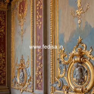 Textured Wall Finish Living Room Roof Design No-7469