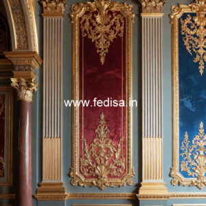 Feature Wall Classic Style Living Room With High Ceilings Decorating Ideas No-7478