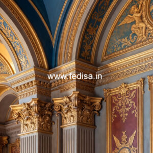 Wall Cornice Design Ceiling Design With Fan No-7521