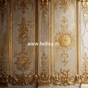 Classic Living Room Wall Design Pop Ceiling Flower Design No-7549