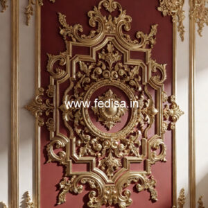 Classic Living Room Wall Design Pop Ceiling Flower Design Price No-7663