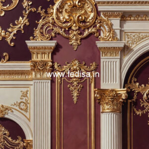 Textured Wall Finish Round Ceiling Design For Bedroom No-7773
