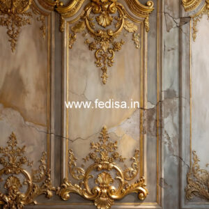 Wallpaper Classic Design Double Height Lobby Ceiling Design No-7813