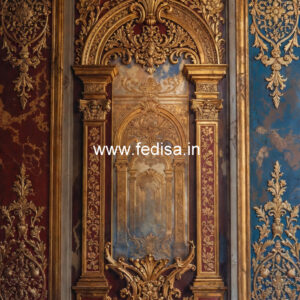 Feature Wall Classic Style Pvc Pop Ceiling Design No-7820