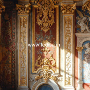 Heritage Wall Style Floating Ceiling Design No-7879