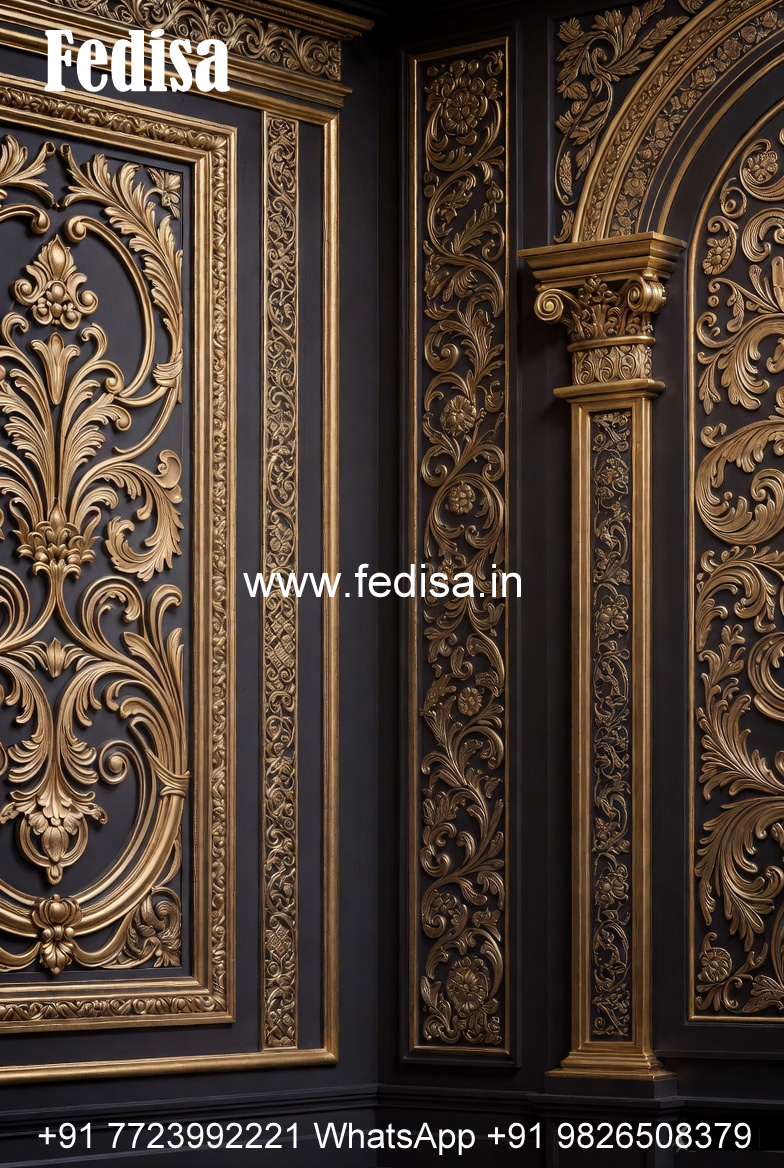 Wall Paneling Classic Style Hall Gypsum Design No-7923