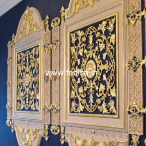 Wall Frame Design Classic Golden Ceiling Design No-7974