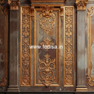 Traditional Wall Design False Ceiling With 2 Fans No-7982
