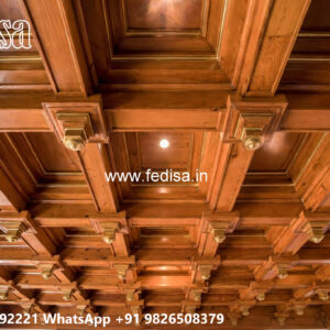 Wooden Classic Ceiling Design Pop Entrance Design No-12038