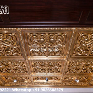 Wooden Classic Ceiling Design Pop Design Model No-12058