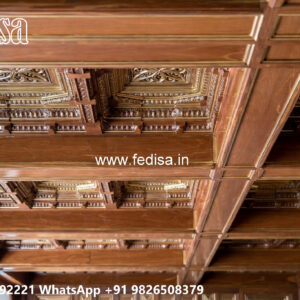 Wooden Classic Ceiling Design Simple Pop For Bedroom No-12077