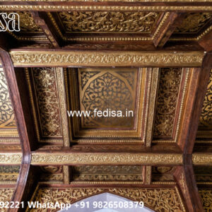 Wooden Classic Ceiling Design Gypsum Board Pop Design No-12089