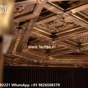 Wooden Classic Ceiling Design Dressing Room Pop Design No-12110