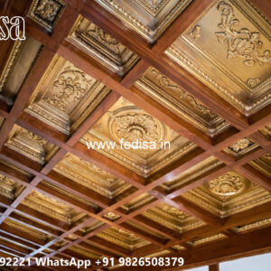Wooden Classic Ceiling Design Pop Heavy Design No-12120