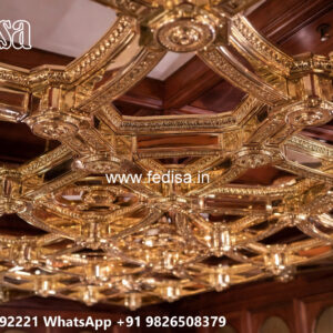 Wooden Classic Ceiling Design Hall Wall Pop Design No-12137