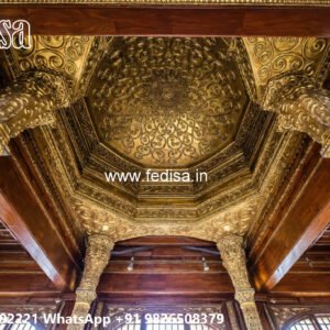 Wooden Classic Ceiling Design Single False Ceiling Design No-12150
