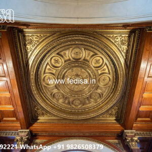Wooden Classic Ceiling Design Pop Design Chat No-12156