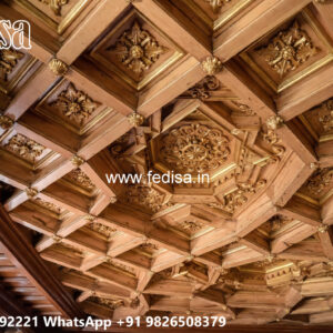 Wooden Classic Ceiling Design Modular Pop Design No-12159