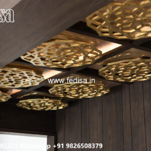Wooden Classic Ceiling Design Center Pop Design No-12161