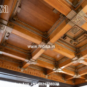 Wooden Classic Ceiling Design False Ceiling With Jali No-12167