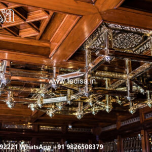 Wooden Classic Ceiling Design Home Pop Color Design No-12170